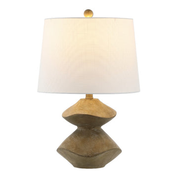 Laken Minimalist Coastal Resin/Iron 3-Stack Cairn LED Table Lamp - JONATHAN Y